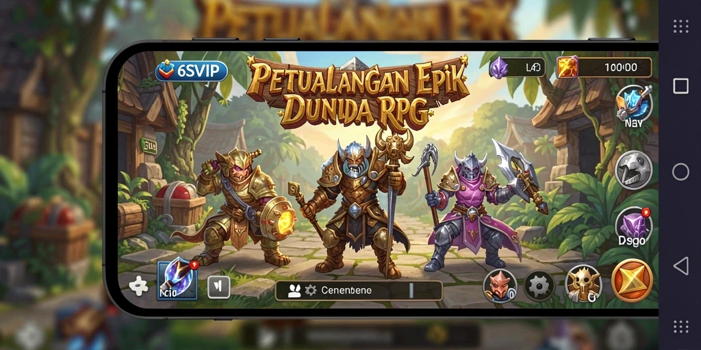 Tangkapan layar gameplay 6SVIP yang menunjukkan pertempuran epik.