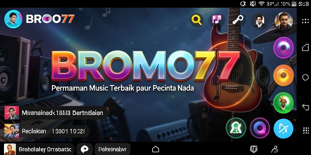 Tangkapan layar gameplay BROMO77 yang menampilkan keseruan bermain musik.