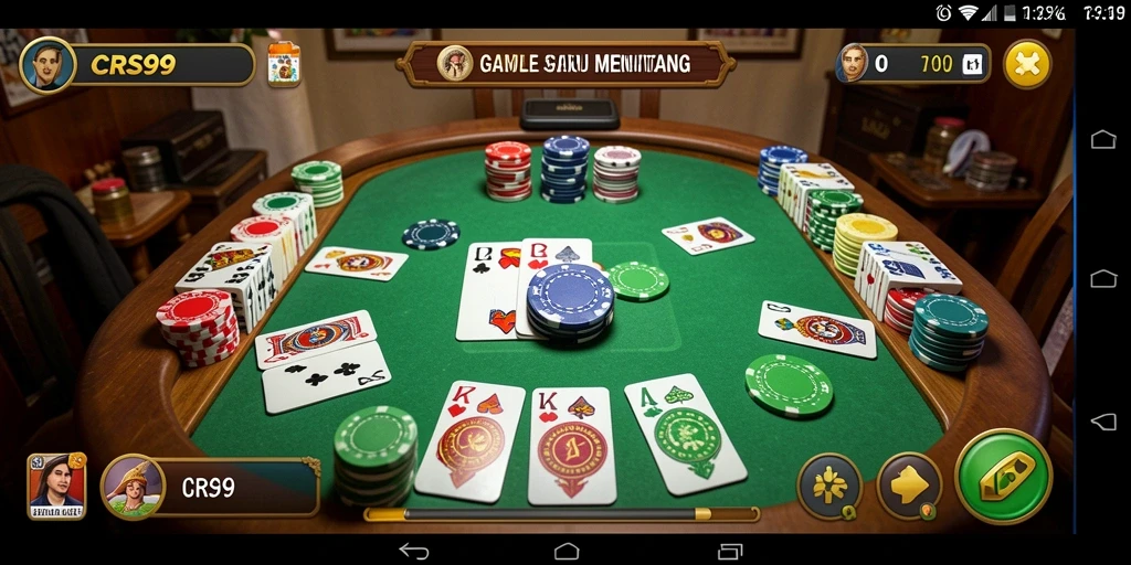 Tampilan gameplay seru dari CRS99 dengan suasana Gaple yang realistis.