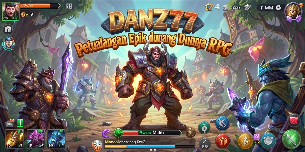 Tampilan gameplay RPG yang menegangkan dan penuh aksi.