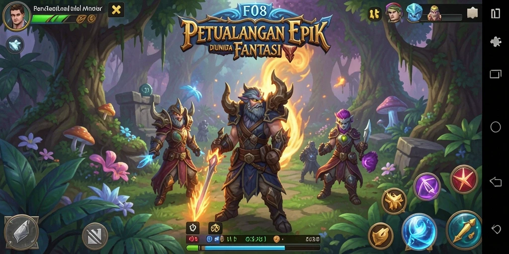 Tampilan gameplay F08 yang menakjubkan dengan aksi petualangan yang seru.