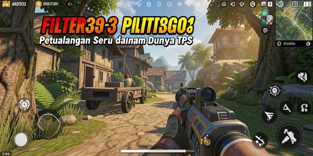 Tangkapan layar utama FILTER303 menampilkan aksi pertempuran yang seru.