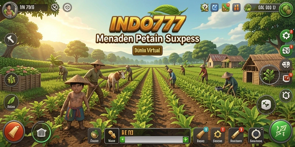 Tangkapan layar INDO777 yang menampilkan aktivitas bertani yang seru.