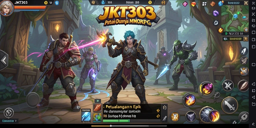 Gameplay seru di JKT303 yang menampilkan aksi pertempuran MMORPG.