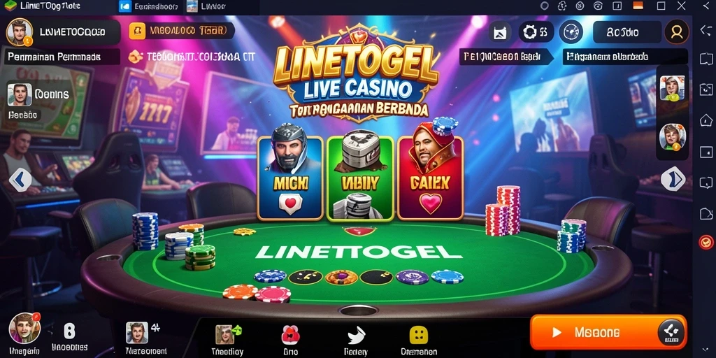 Tampilan gameplay Live Casino yang menarik dan interaktif di LINETOGEL.