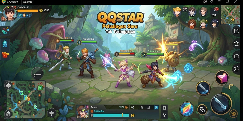 Tampilan gameplay QQSTAR yang seru dan mendebarkan.