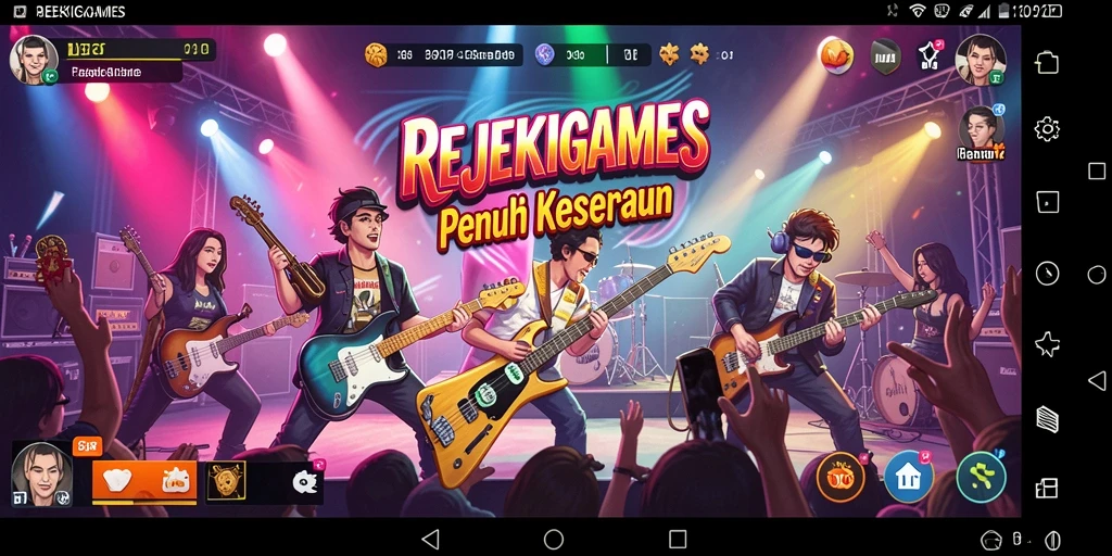 Tampilan gameplay menarik dari REJEKIGAMES dengan musik yang mengalun.