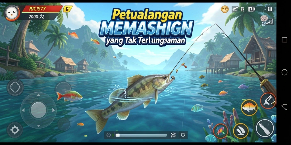 Tangkapan ikan terbesar di game RICIS77 dengan grafis menawan.