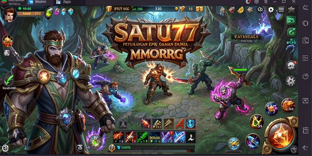 Tampilan gameplay epik dari SATU77 dalam dunia MMORPG yang menakjubkan.