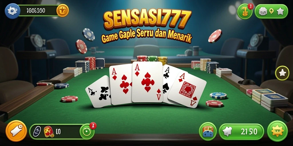 Gameplay seru dan interaktif dari SENSASI777 yang menampilkan duel Gaple.