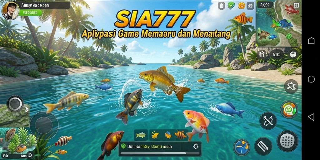 Screenshot gameplay SIA777 yang menampilkan momen memancing yang seru.