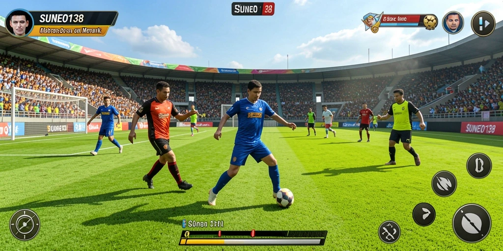 Screenshot permainan <strong>SUNEO138</strong> menampilkan aksi mendebarkan dalam olahraga.