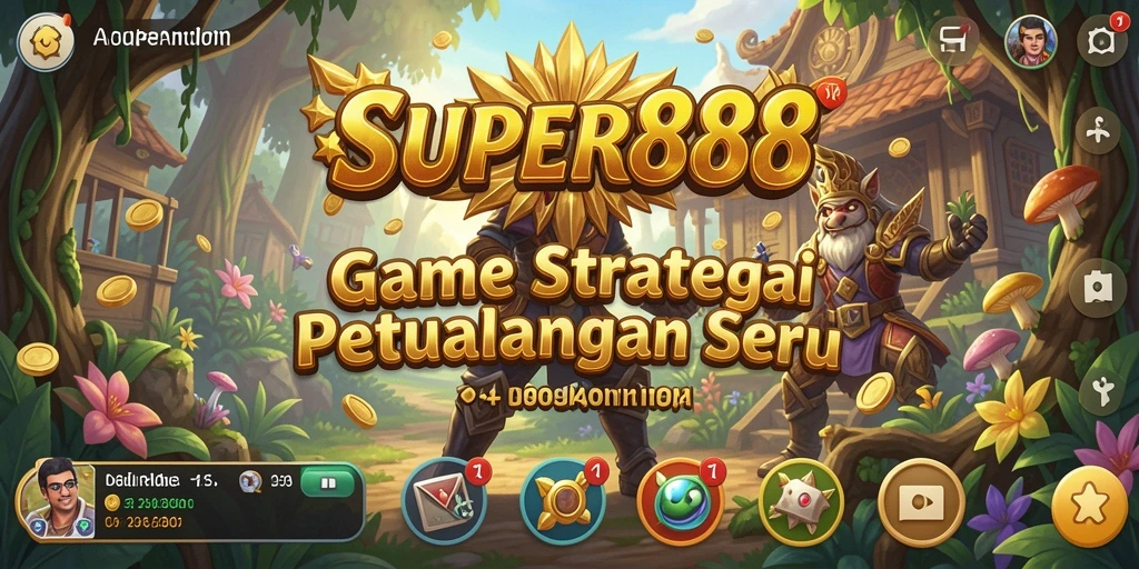Tangkapan layar gameplay SUPER88 menampilkan pertempuran seru dan pembangunan kerajaan.