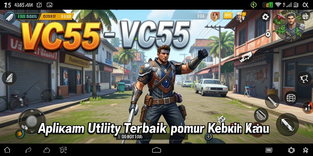 Tampilan aplikasi VC55 dengan fitur-fitur Utility yang efektif.